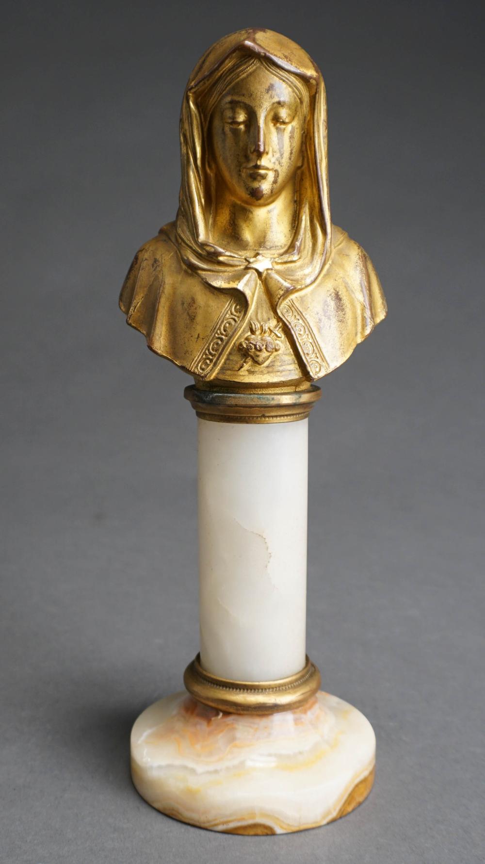 GILT METAL BUST OF OUR LADY OF 2e6841