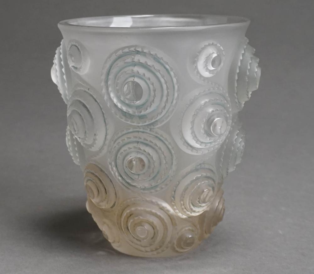 R. LALIQUE 'SPIRALES' FROSTED AND