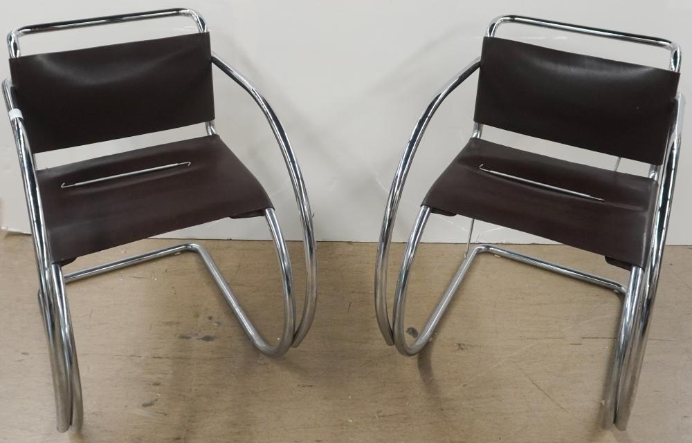 PAIR OF MIES VAN DER ROHE CHROME