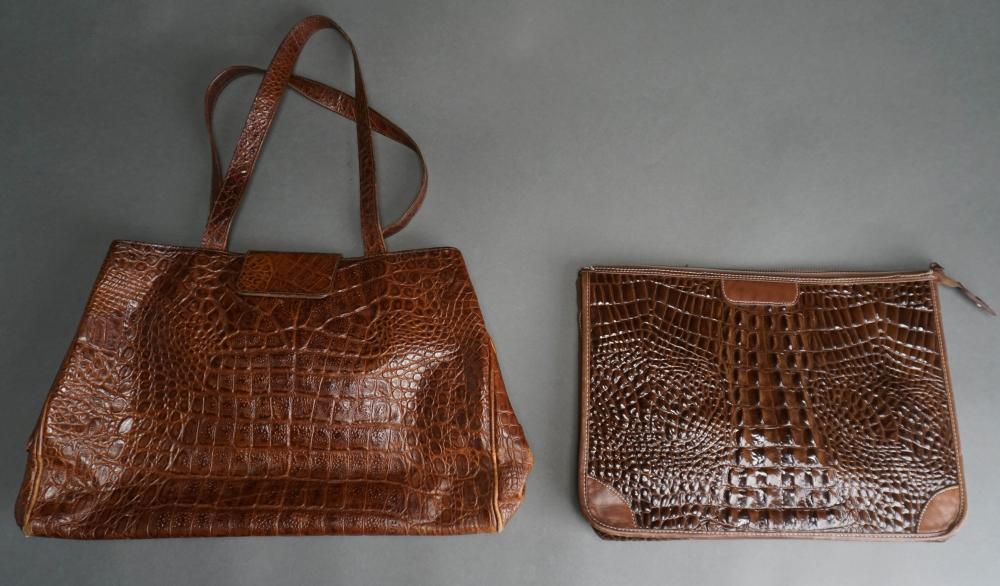EMBOSSED LEATHER SHOULDER BAG AND 2e6979