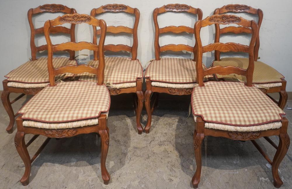 SET OF SIX PROVINCIAL STYLE FRUITWOOD