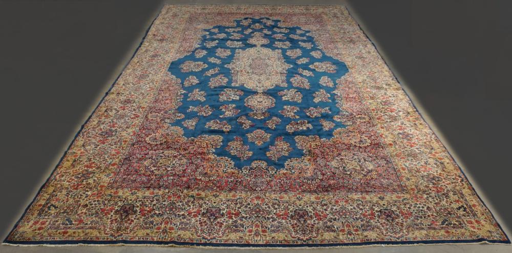 KERMAN RUG, MID-20TH CENTURY, DATED