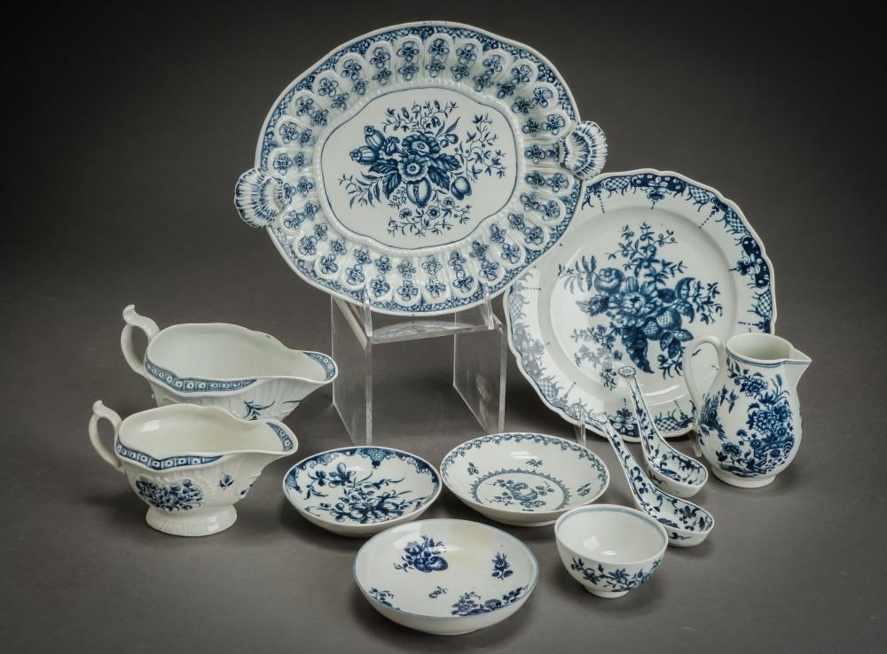 GROUP OF ELEVEN WORCESTER PORCELAIN