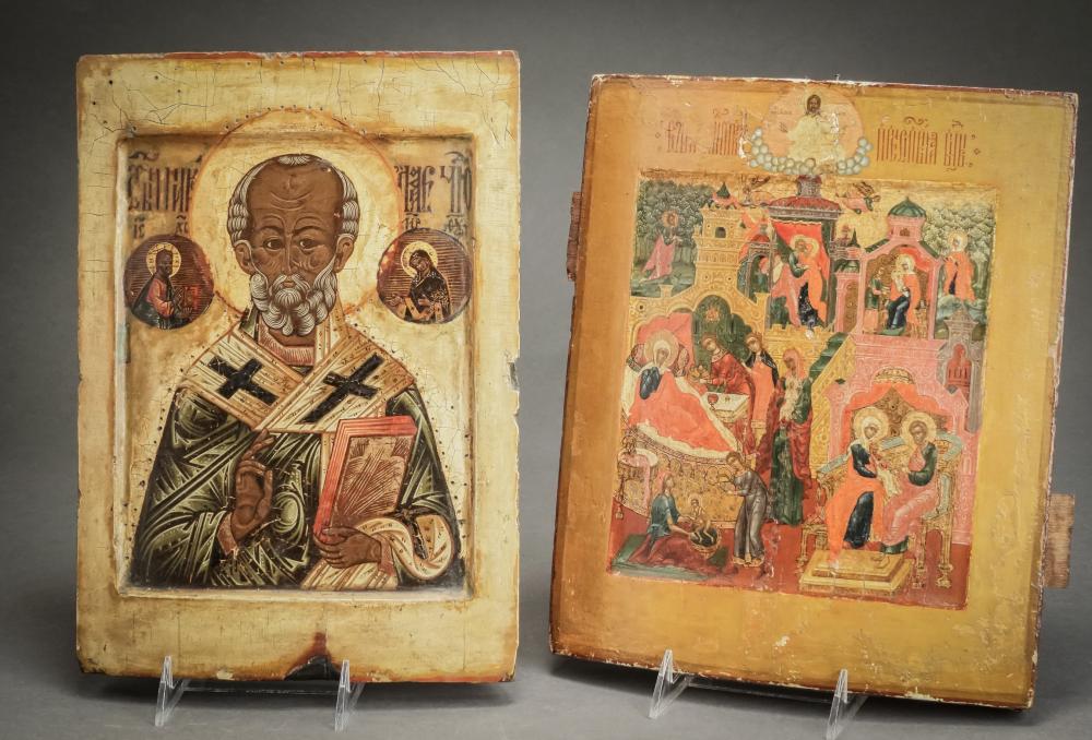 TWO RUSSIAN ICONS OF EASTERN ORTHODOX 2e6a2c