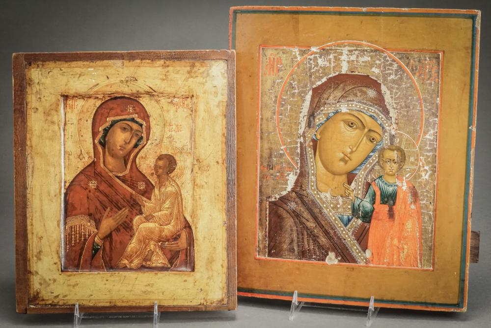 TWO RUSSIAN ICONS OF THE MOTHER