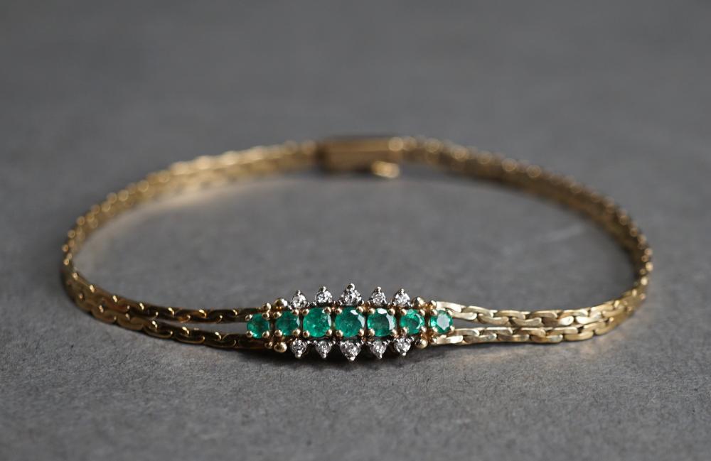 14 KARAT YELLOW GOLD EMERALD AND 2e6a4f