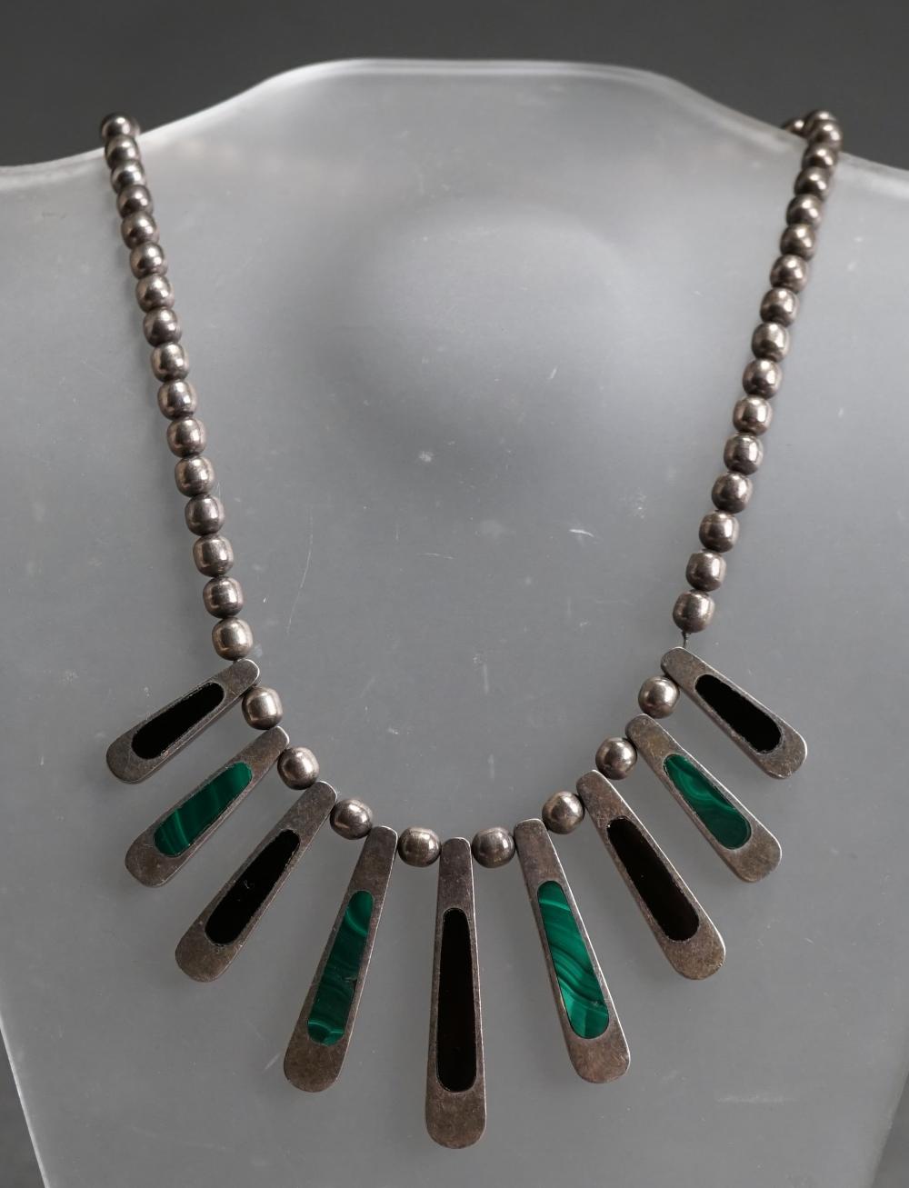 MEXICAN STERLING SILVER MALACHITE 2e6a67