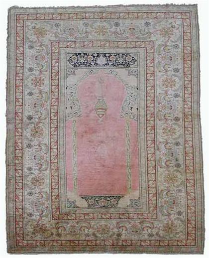 Kayseri silk prayer rug    central