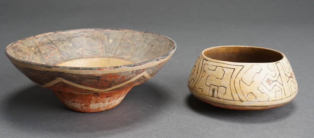 TWO PROBABLY SOUTH AMERICAN BOWLS,