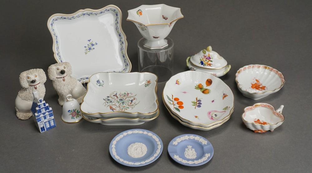 GROUP OF HEREND, LIMOGES AND OTHER
