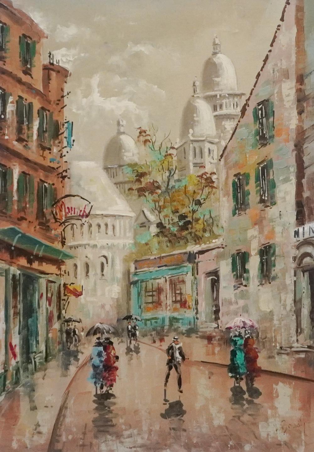 V. BRUNETTI, PARIS STREET SCENE,