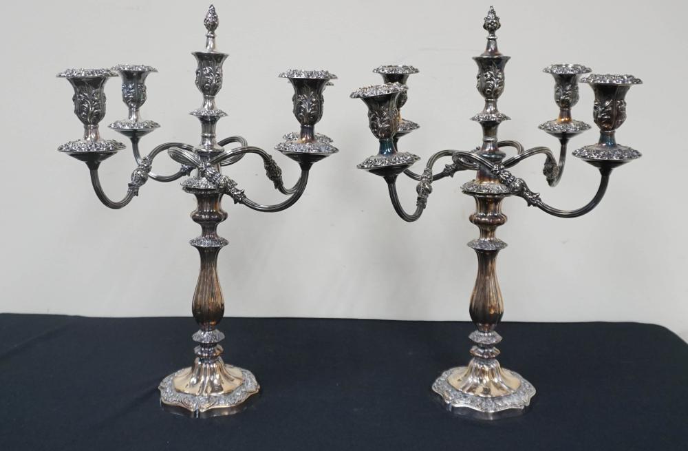 PAIR OF ROCOCO STYLE SILVERPLATE