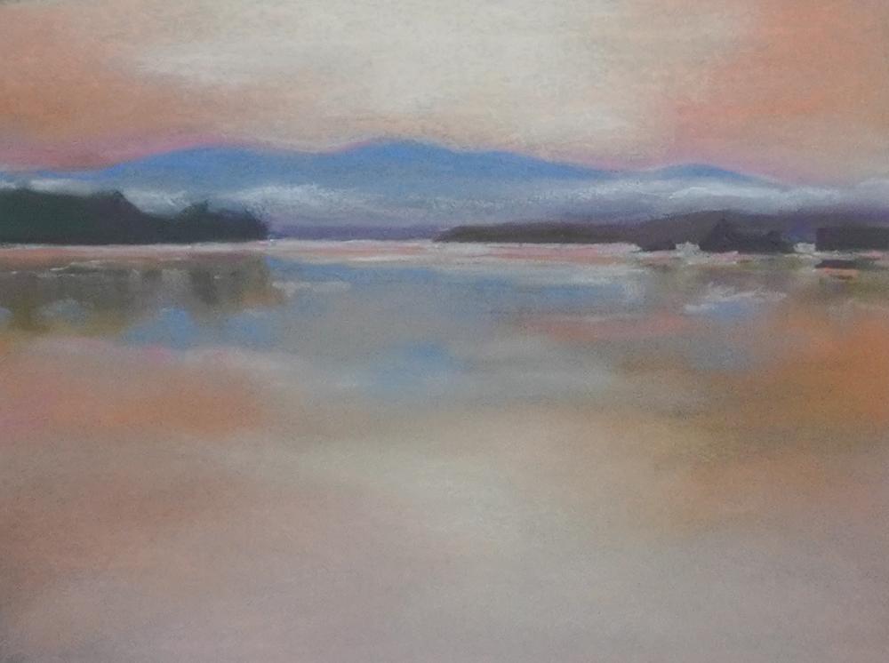 GRETA WILLIAMS, SQUAM LAKE, PASTEL,