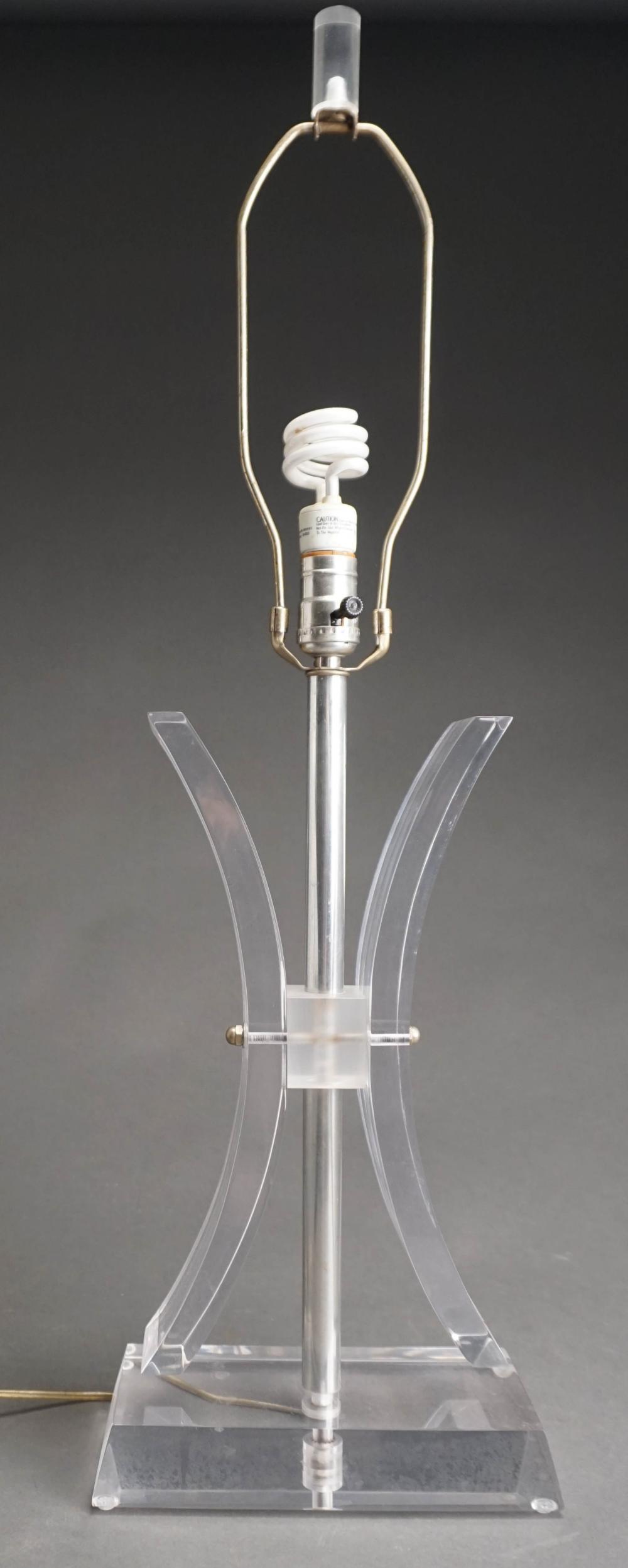 CONTEMPORARY LUCITE TABLE LAMP,