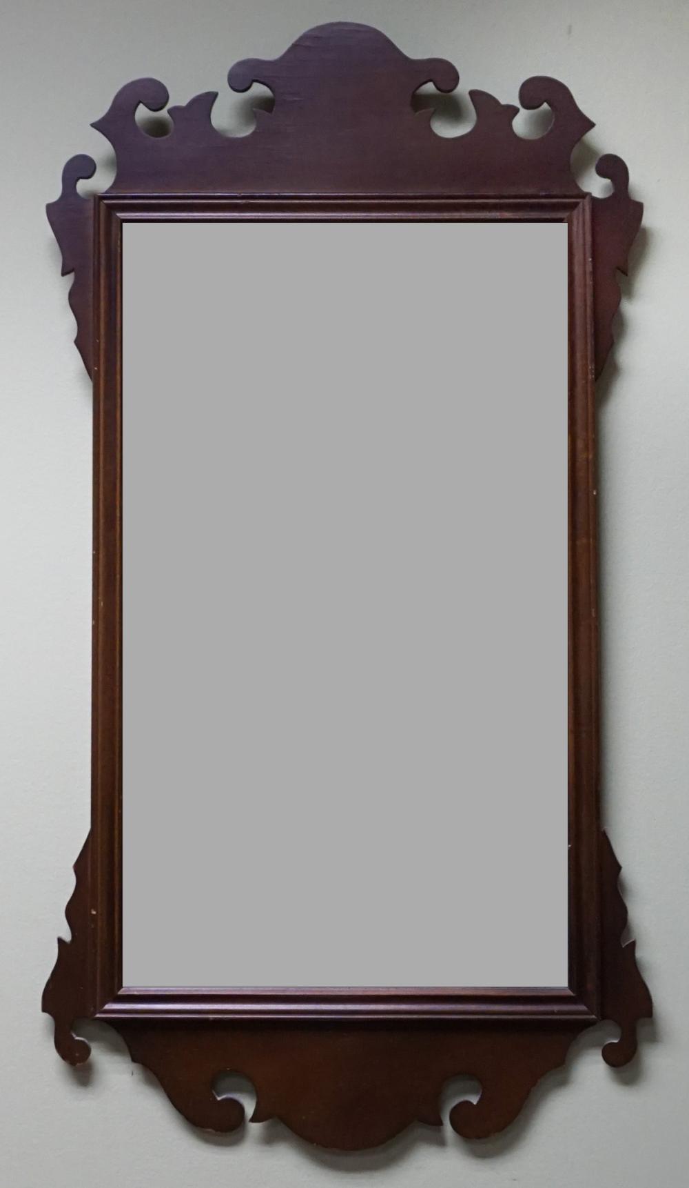 CHIPPENDALE STYLE MAHOGANY SCROLL