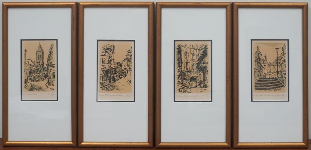 FOUR ENGRAVINGS OF FRENCH CITY 2e6b6c