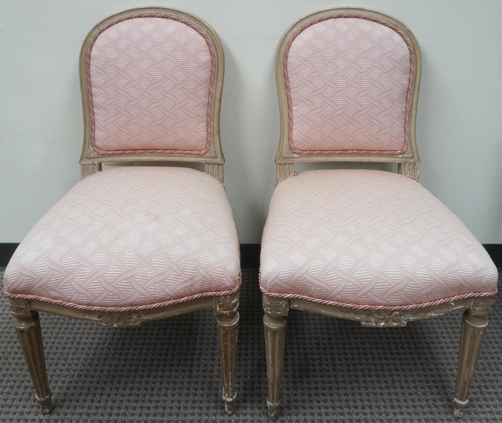 PAIR LOUIS XVI STYLE CREAM PAINTED 2e6b69