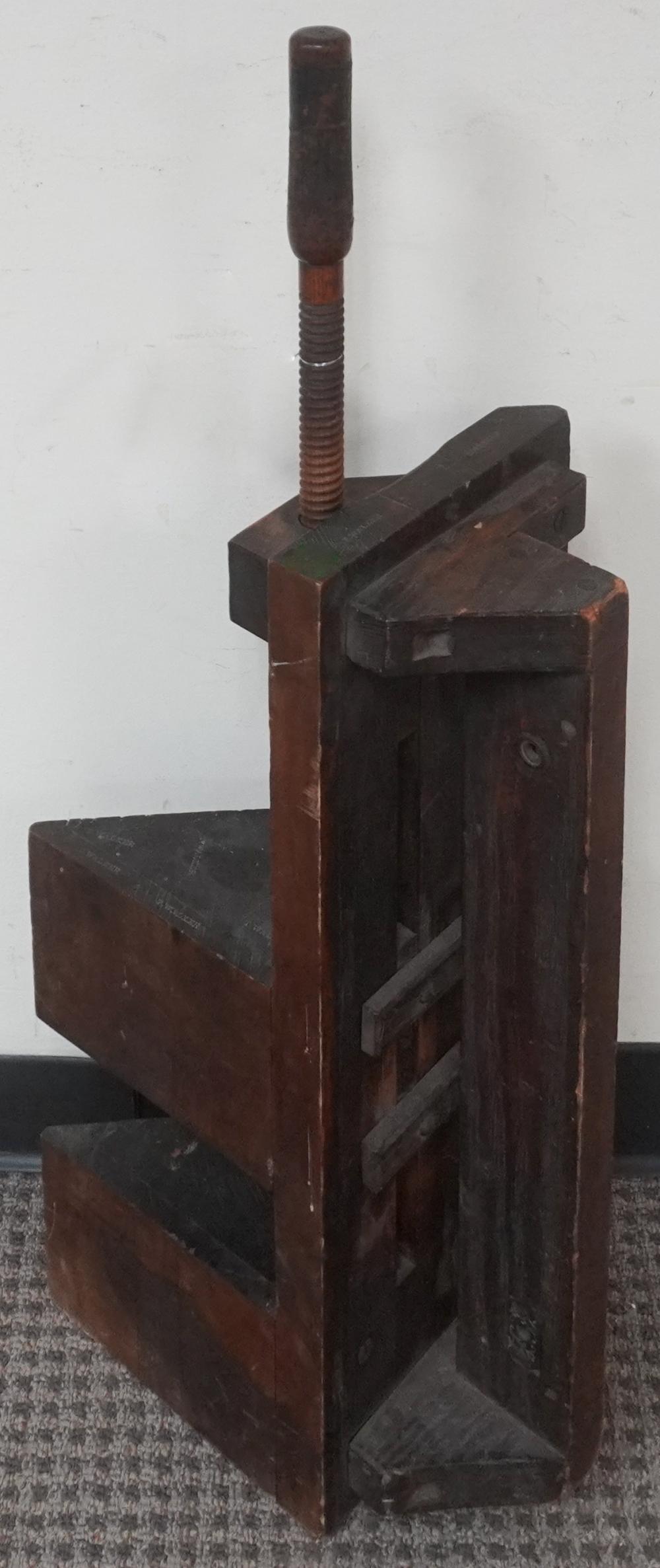 MIXED FRUITWOOD BOOK PRESS BY T.