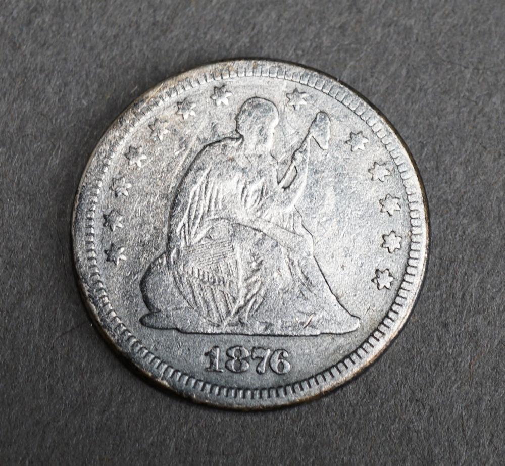 U S SEATED LIBERTY 1876 SILVER 2e6c41