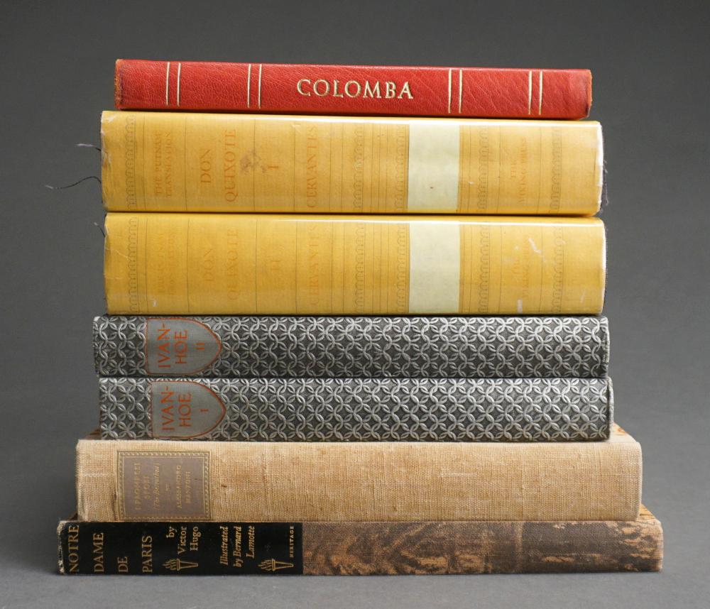 SEVEN HARDCOVER ROMANTIC VOLUMES,