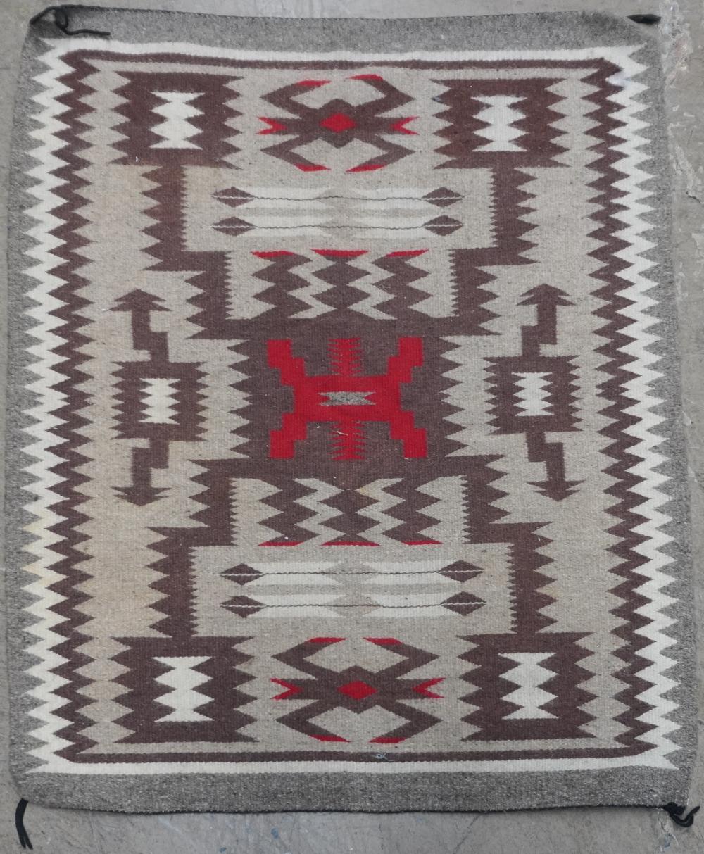 NAVAJO 'STORM' PATTERN RUG, 4 FT