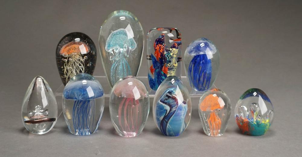 COLLECTION OF AQUATIC THEMED GLASS