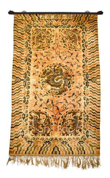 Chinese silk and metal thread rug 4a49e