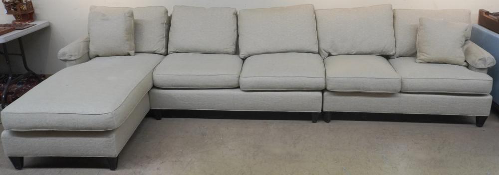 BAKER UPHOLSTERED THREE-PART SECTIONAL