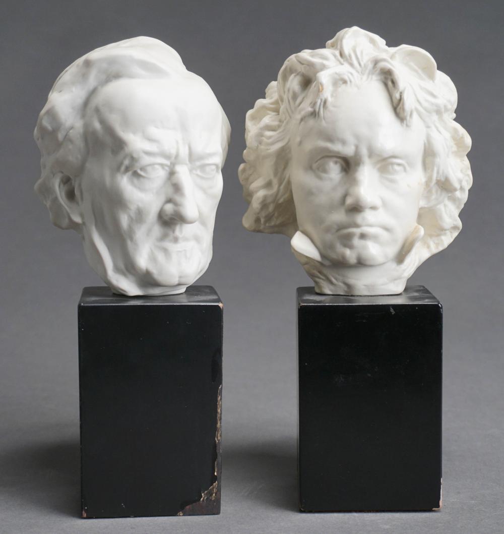 TWO ROSENTHAL BISQUE PORCELAIN BUSTS