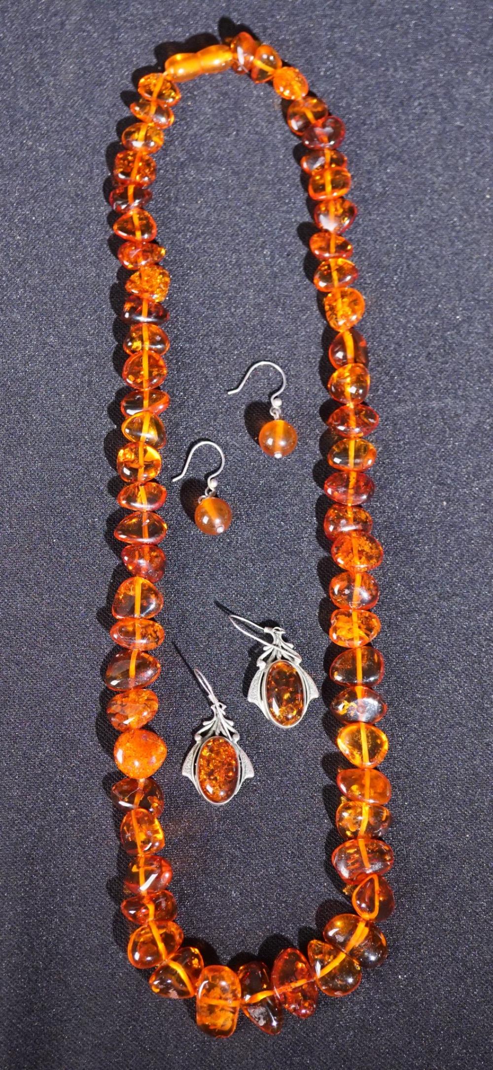 COLLECTION OF AMBER-TYPE JEWELRYCollection