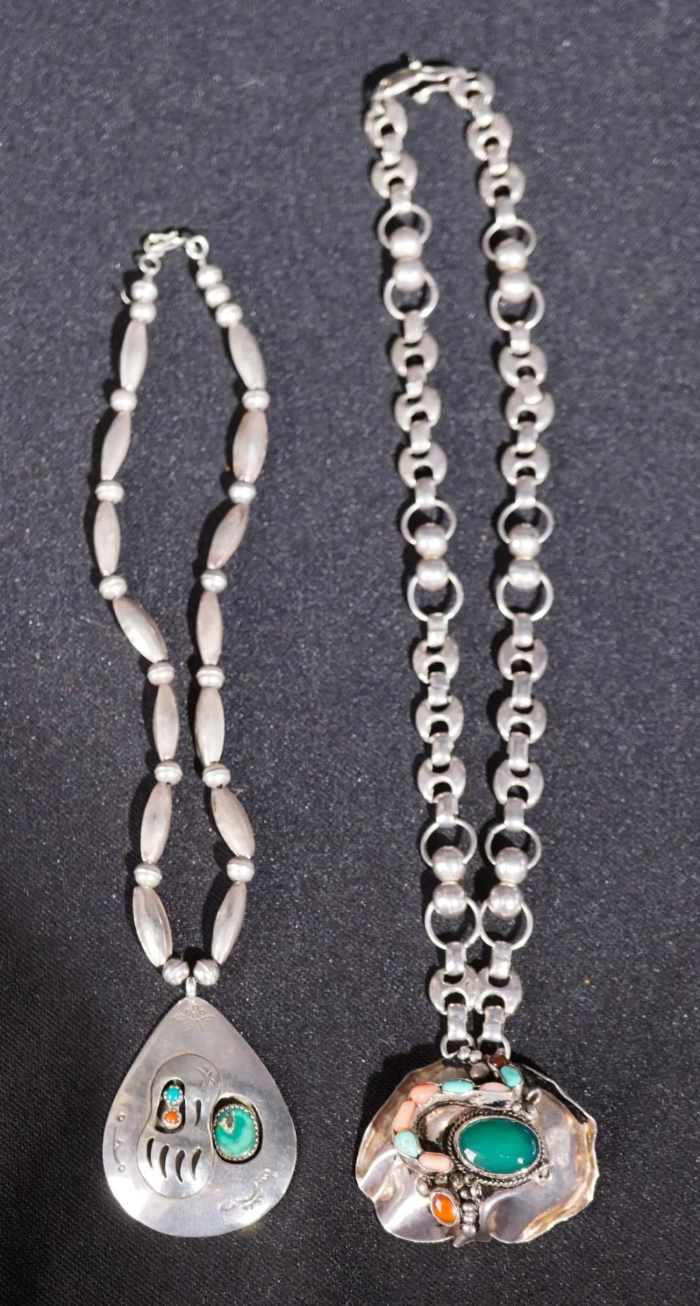 TWO SOUTHWEST-STYLE SILVER AND
