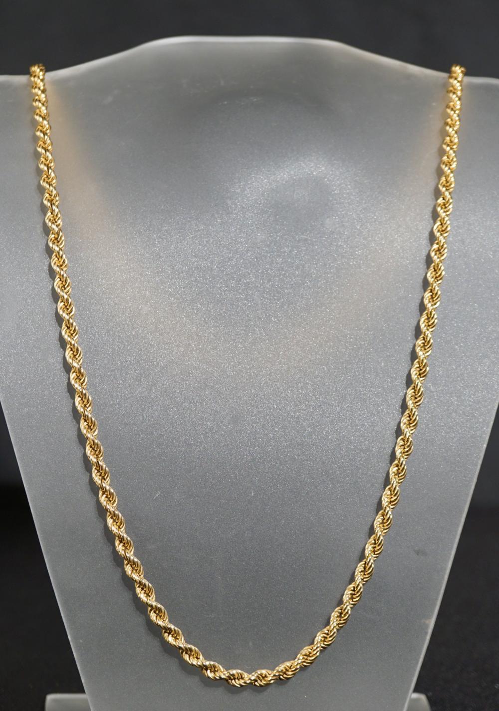 ITALIAN 14 KARAT YELLOW GOLD ROPE 2e6eec