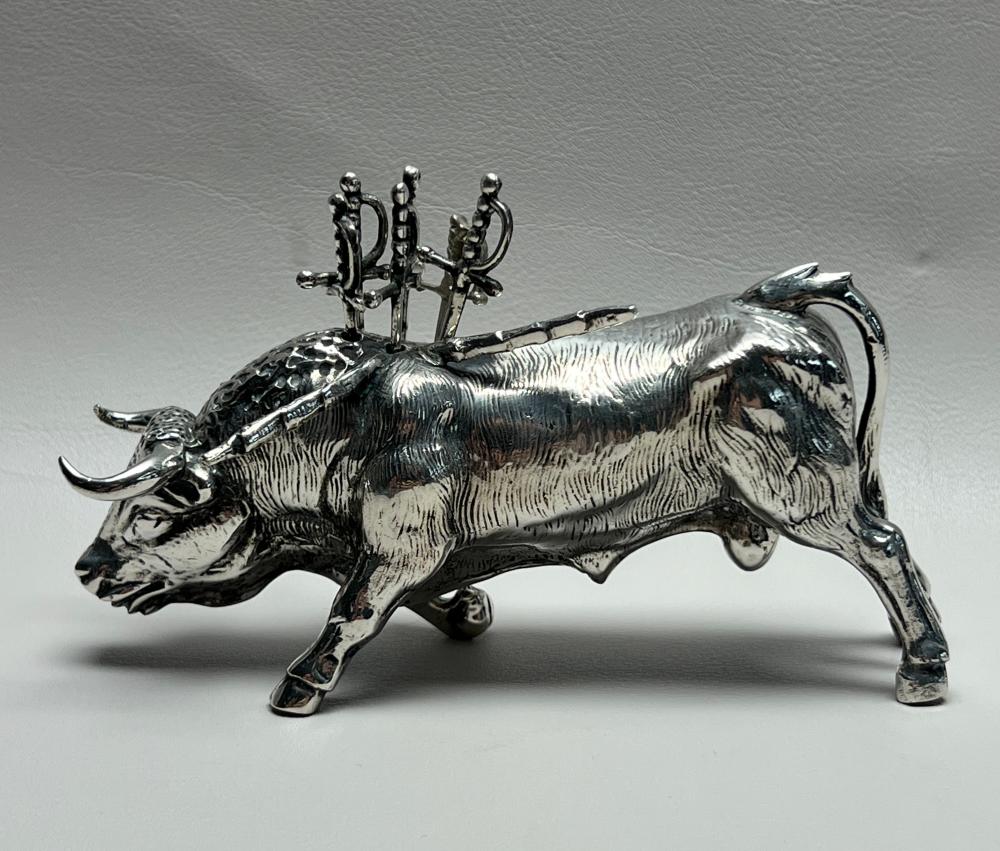 TESTED STERLING SILVER BULL FORM 2e6f35