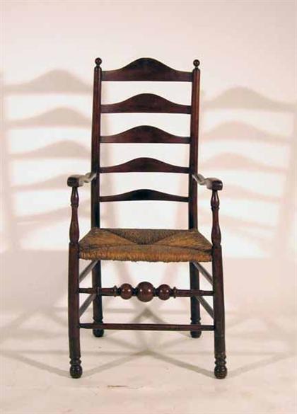 Ladderback arm chair    18th century