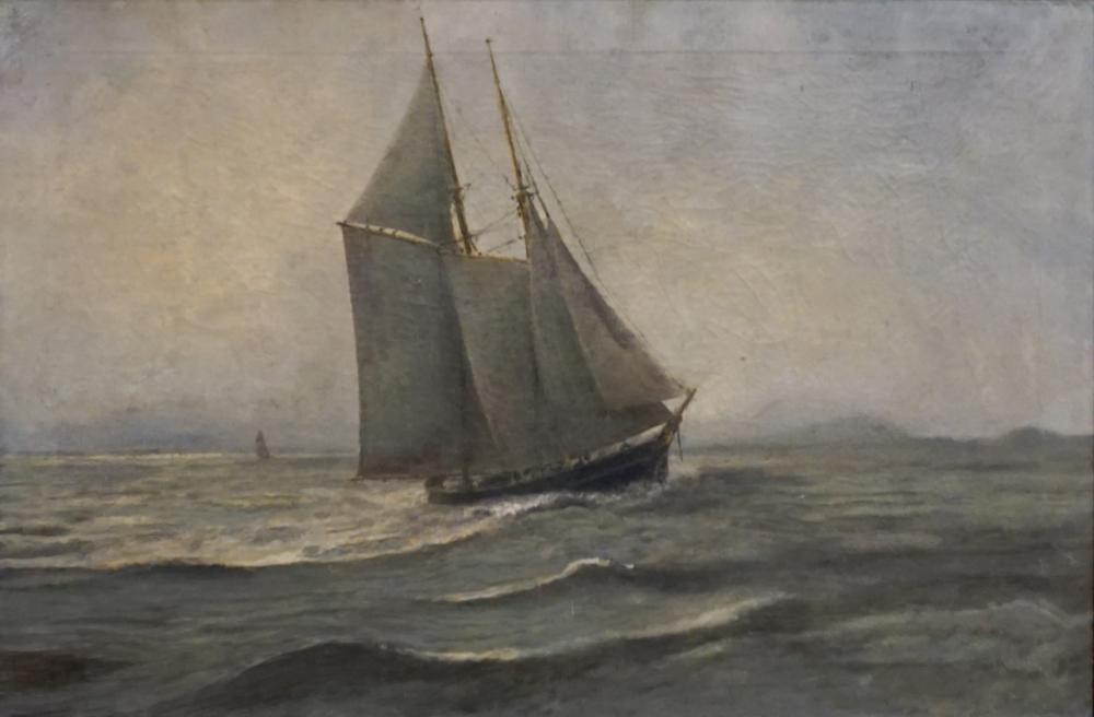 19TH/20TH CENTURY SCHOOL, SAILBOAT