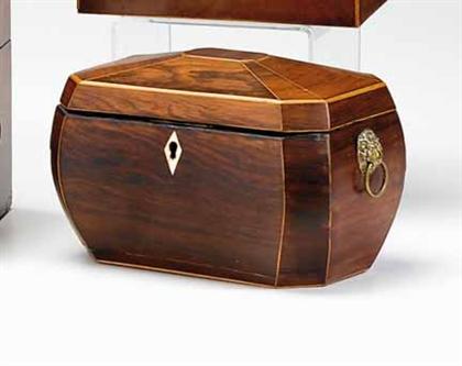 Rosewood tea caddy 19th century 4a4d4