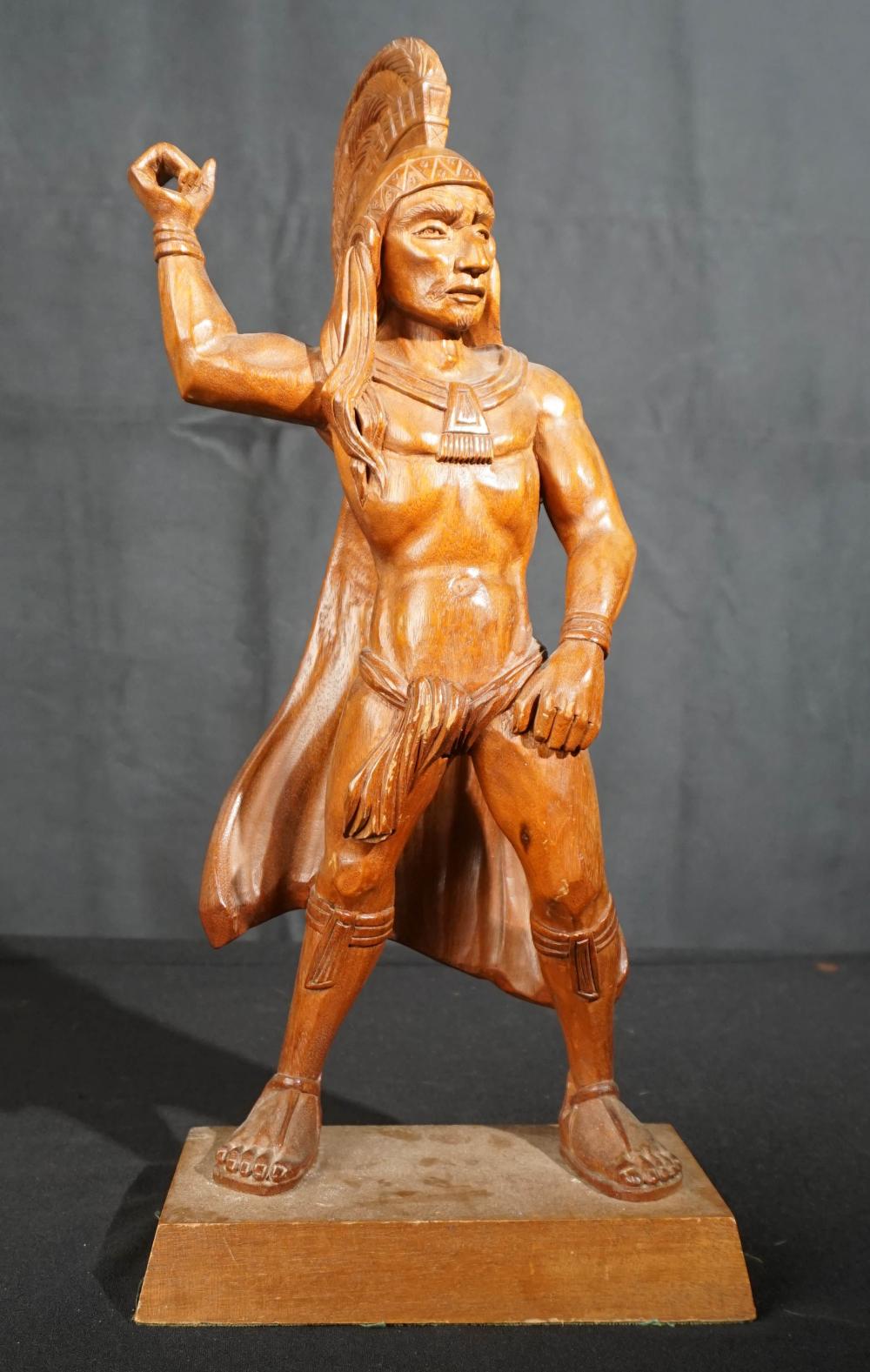 CARVED WOOD FIGURE OF A SOUTH AMERICAN 2e7050