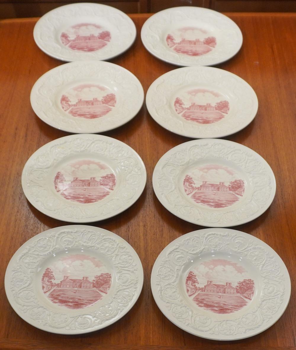 EIGHT WEDGWOOD RED TRANSFER DECORATED 2e7094