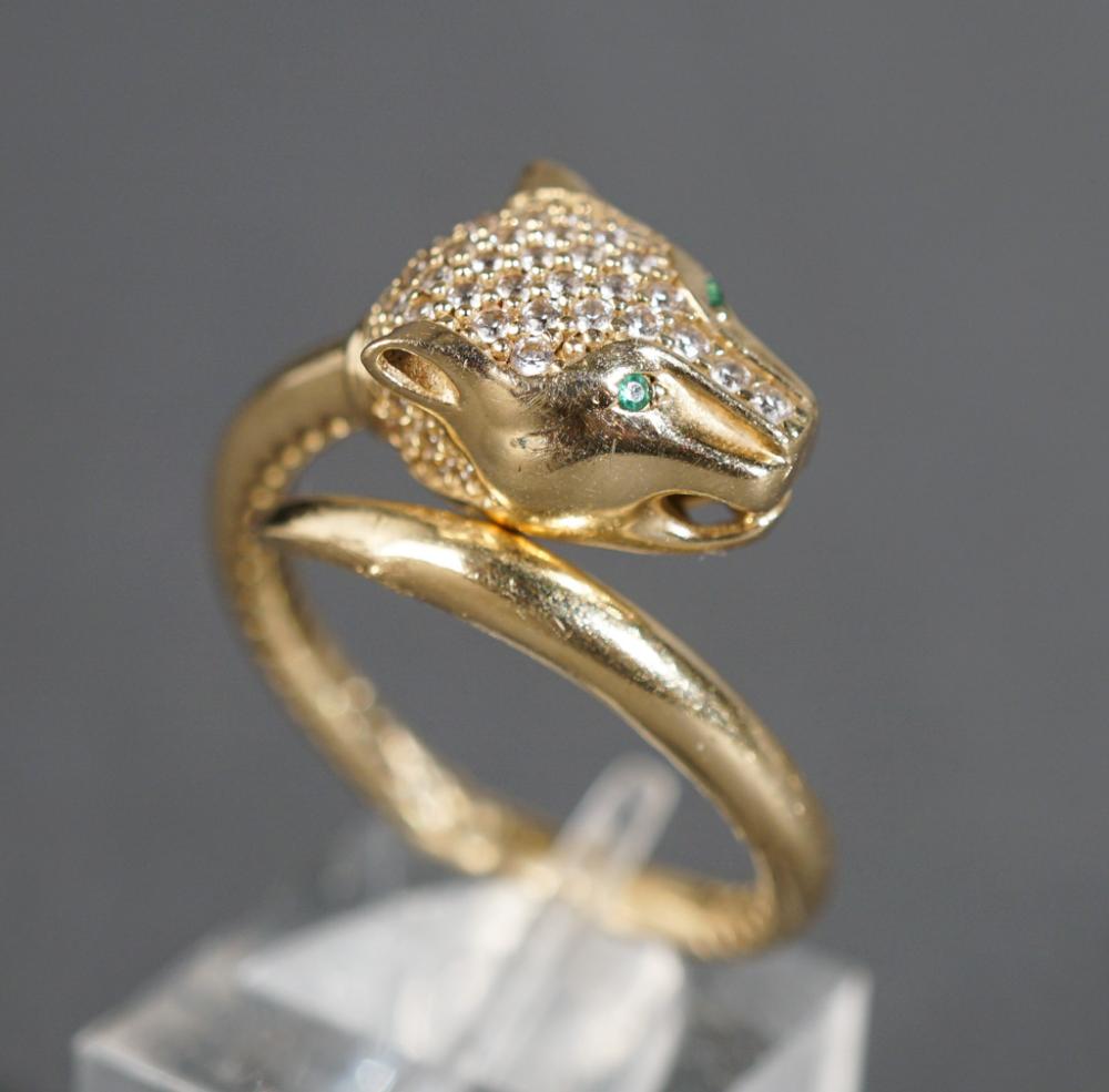 14-KARAT YELLOW-GOLD, GREEN GARNET