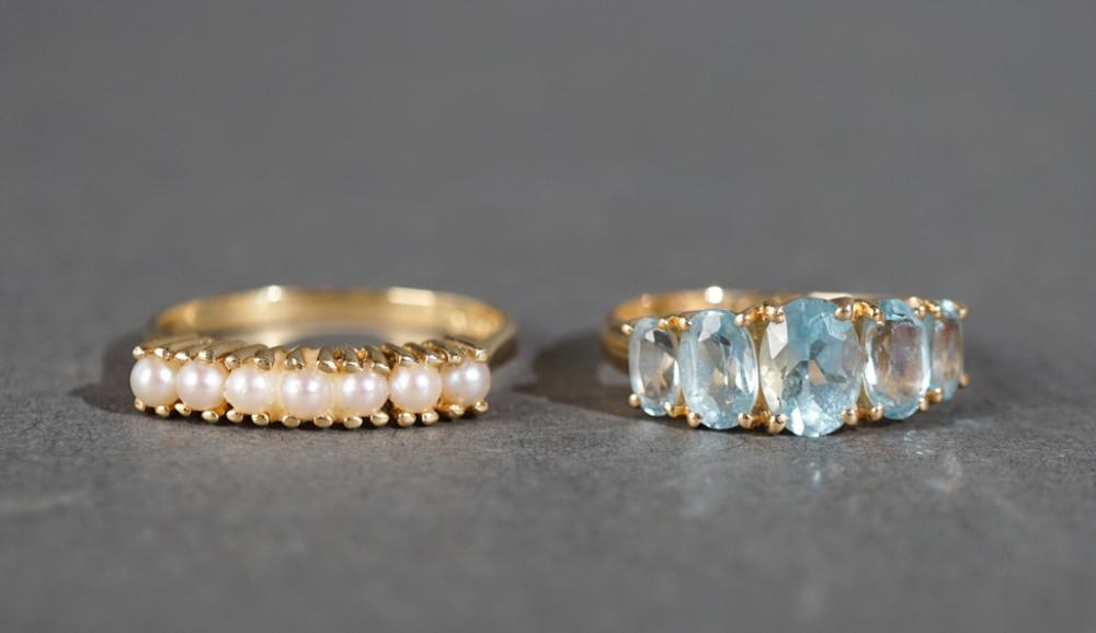 14-KARAT YELLOW-GOLD AND BLUE TOPAZ