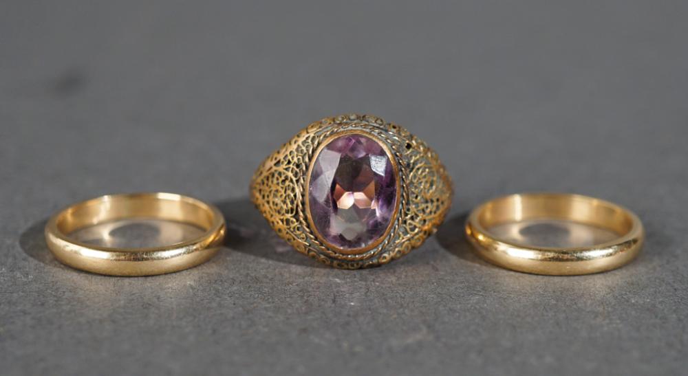 14-KARAT YELLOW-GOLD AND AMETHYST