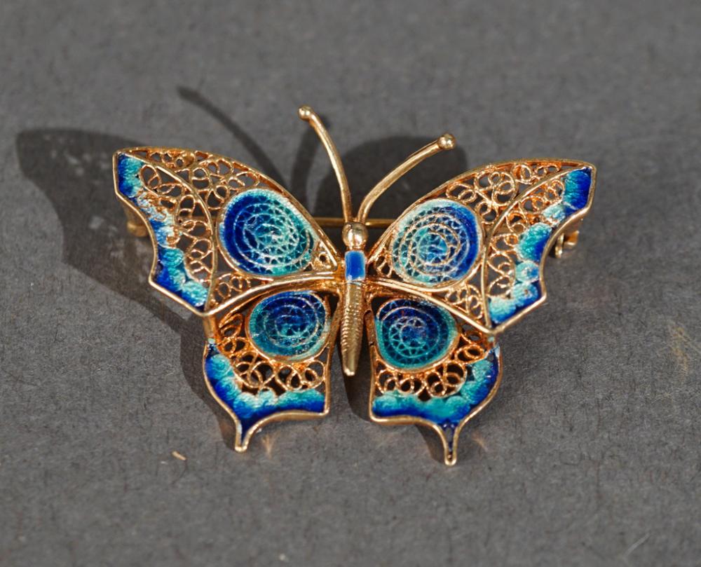 14 KARAT YELLOW GOLD FILIGREE BUTTERFLY 2e7134