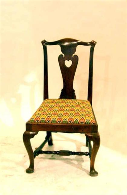 Queen Anne mahogany side chair