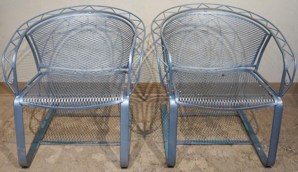 PAIR PAINTED METAL SPRING BACK 2e724b