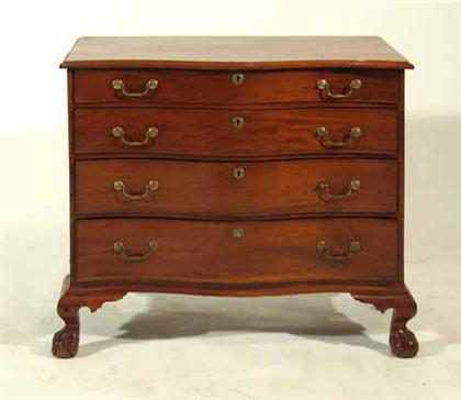 Chippendale mahogany serpentine 4a508