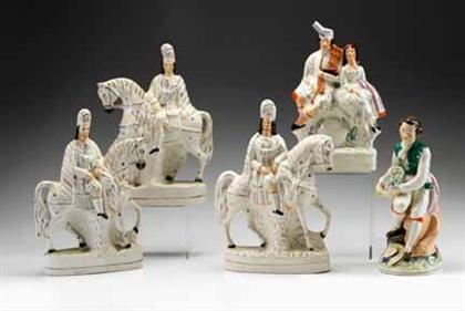 Five Staffordshire figural groups 4a50e