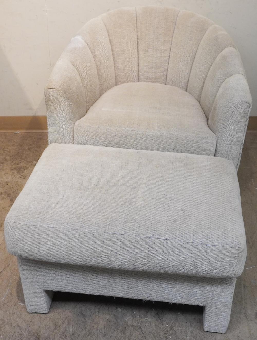 MODERN UPHOLSTERED SWIVEL CHAIR AND