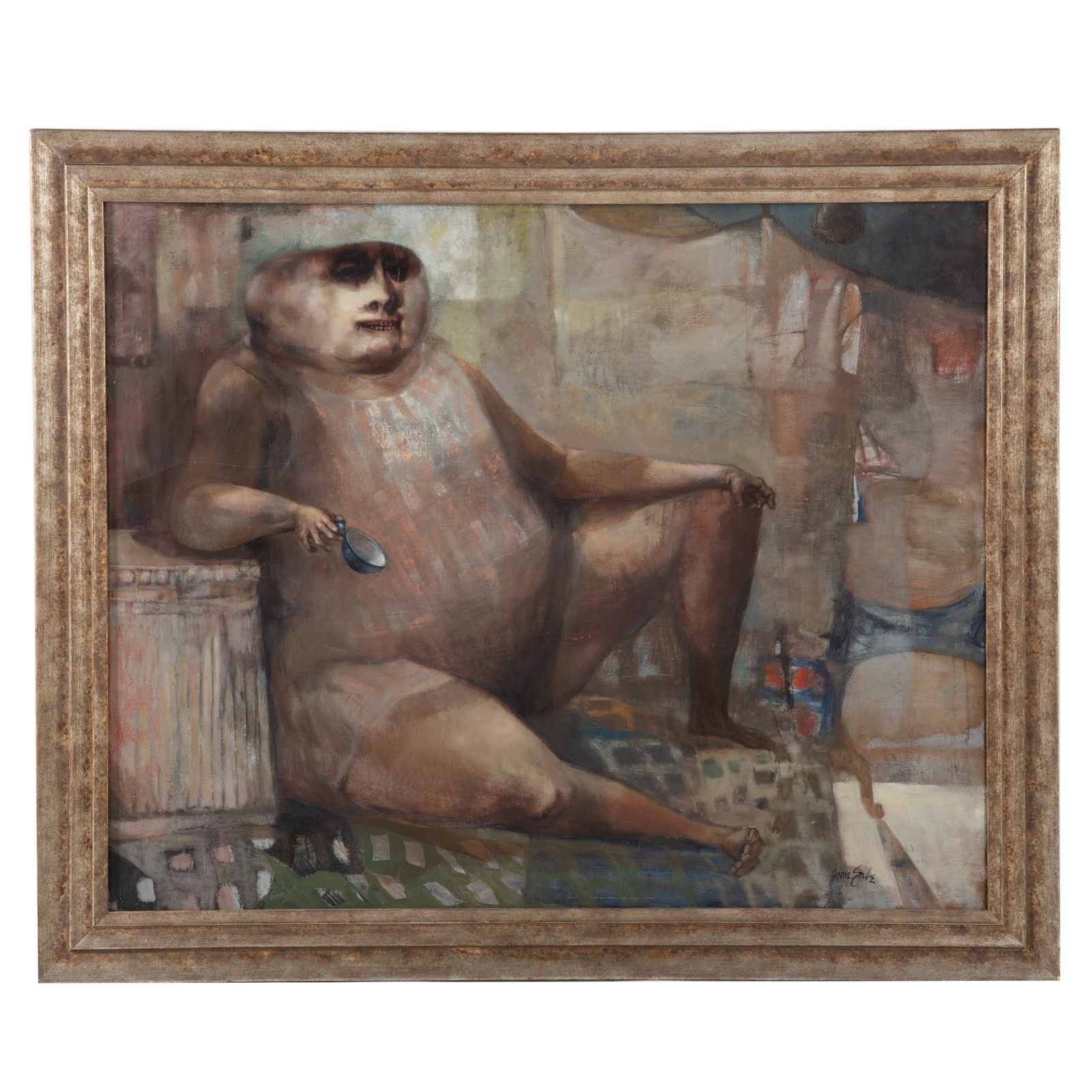 JOAN ERBE SURREALIST FIGURE RECLINING  2e99be