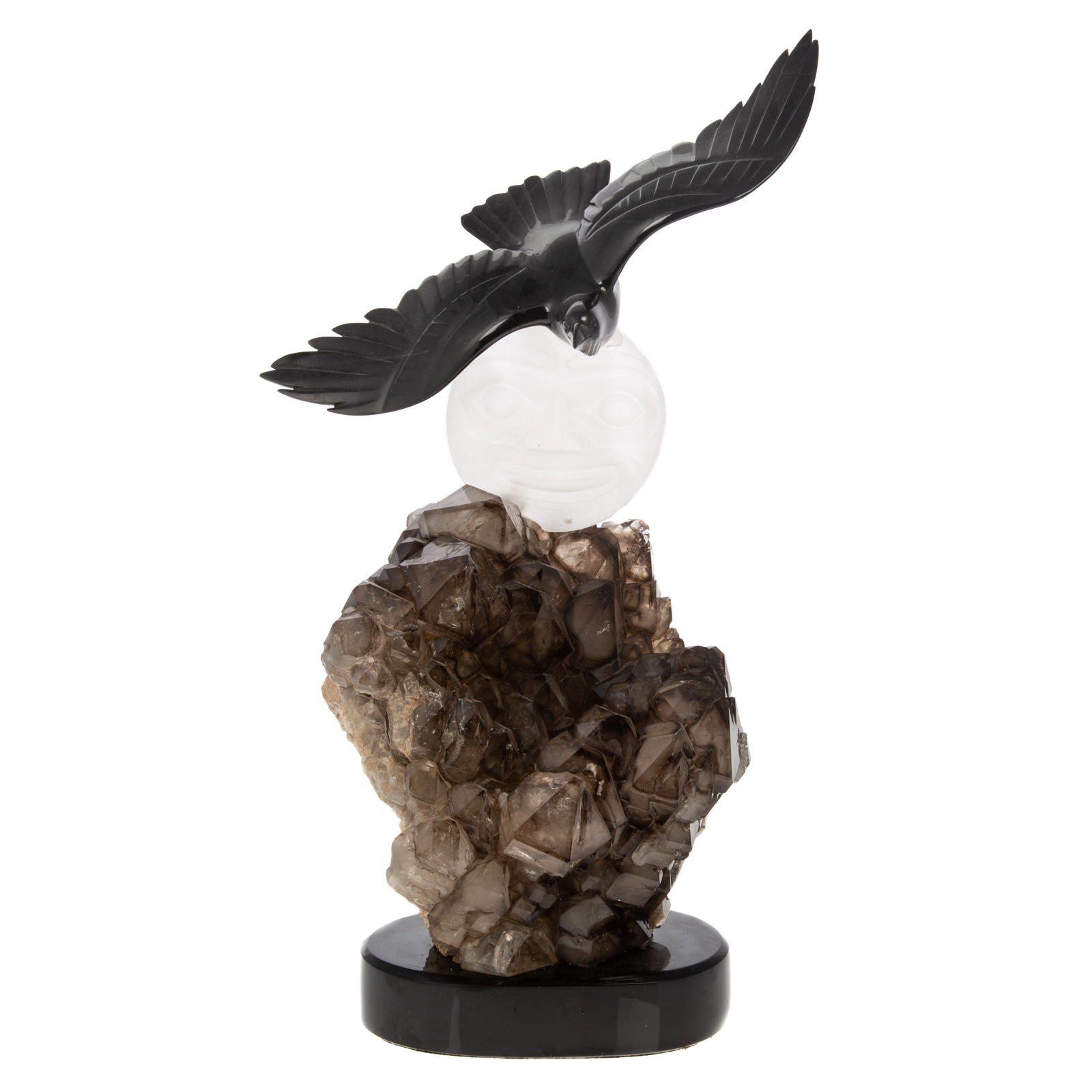 LYLE SOPEL EAGLE AND MOON SCULPTURE 2e99e2