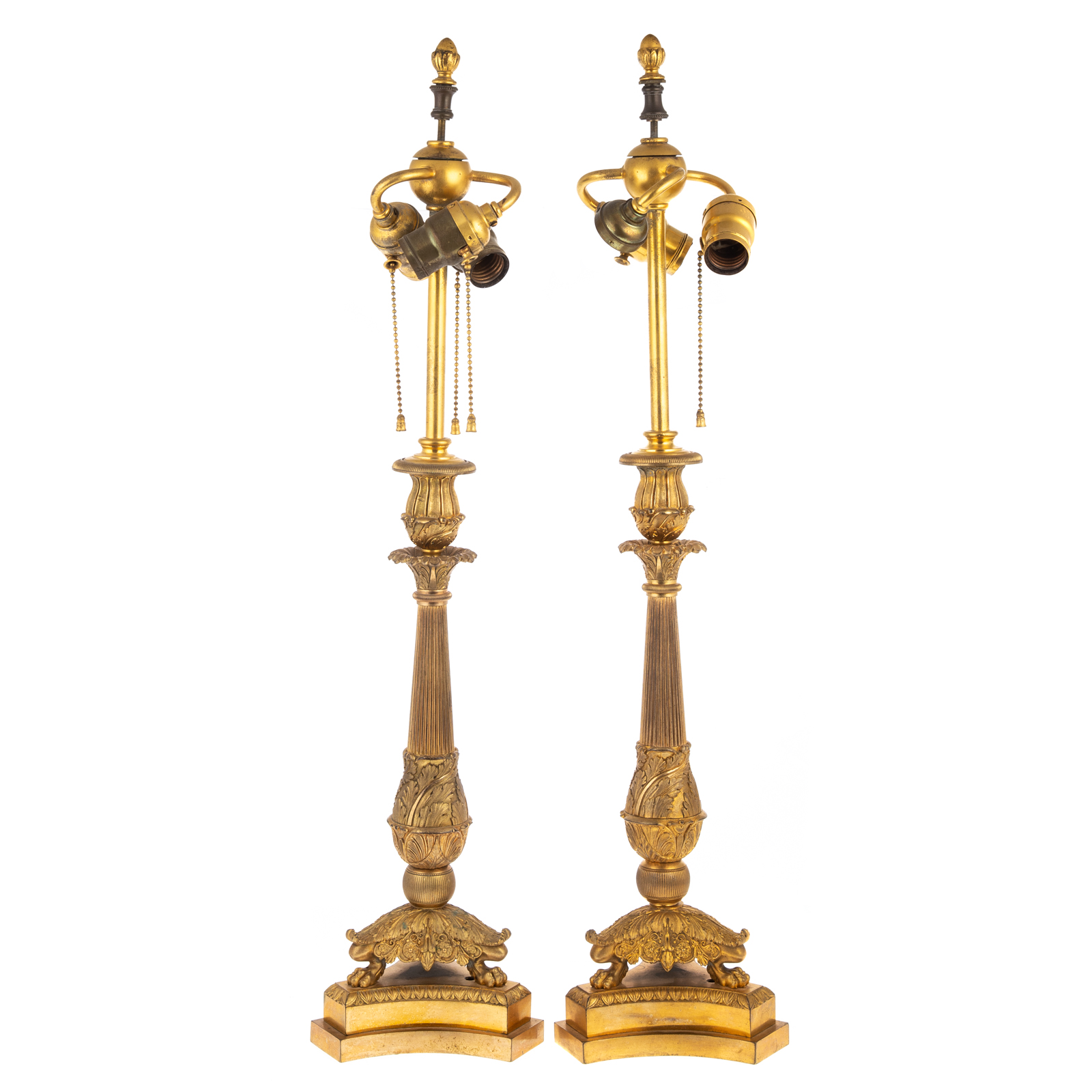 A PAIR OF FRENCH EMPIRE STYLE BRONZE 2e9a58